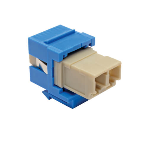 Tripp-Lite N455-000-BL-KJ | Duplex Multimode Fiber Coupler, Keystone Jack - LC to LC, Blue