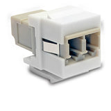 Tripp-Lite N455-000-WH-KJ | Duplex Multimode Fiber Coupler, Keystone Jack - LC to LC, White