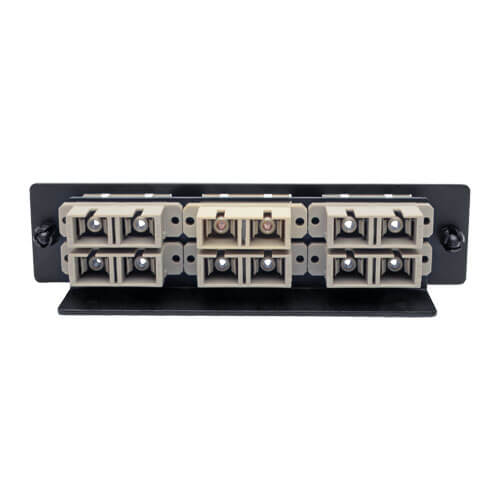 Tripp-Lite N492-06D-SC | High-Density Fiber Adapter Panel (MMF/SMF), 6 SC Duplex Connectors, Black