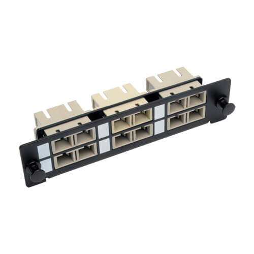 Tripp-Lite N492-06D-SC | High-Density Fiber Adapter Panel (MMF/SMF), 6 SC Duplex Connectors, Black