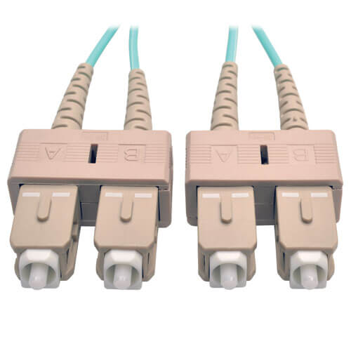 Tripp-Lite N806-10M | 10Gb Duplex Multimode 50/125 OM3 LSZH Fiber Patch Cable (SC/SC) - Aqua, 10M (33 ft.)