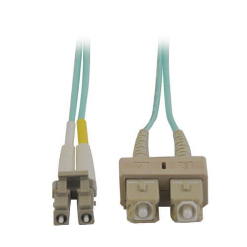 Tripp-Lite N816-05M | 10Gb Duplex Multimode 50/125 OM3 LSZH Fiber Patch Cable (LC/SC) - Aqua, 5M (16 ft.)