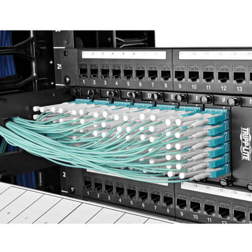 Tripp-Lite N820-05M-T | 10Gb Duplex Multimode 50/125 OM3 LSZH Fiber Patch Cable with Push/Pull Tab Connectors, (LC/LC) - Aqua, 5M (16 ft.)
