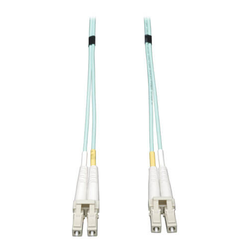 Tripp-Lite N820-20N | 10Gb Duplex Multimode 50/125 OM3 LSZH Fiber Patch Cable (LC/LC) - Aqua, 0.5M (20-in.)