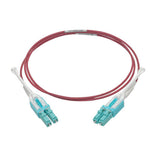 Tripp-Lite N821-01M-MG-T | 10G Duplex Multimode 50/125 OM4 LSZH Fiber Optic Cable (LC/LC), Push/Pull Tabs, Magenta, 1 m