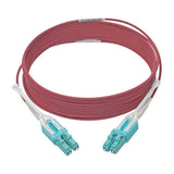 Tripp-Lite N821-04M-MG-T | 10G Duplex Multimode 50/125 OM4 LSZH Fiber Optic Cable (LC/LC), Push/Pull Tabs, Magenta, 4 m
