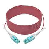Tripp-Lite N821-08M-MG-T | 10G Duplex Multimode 50/125 OM4 LSZH Fiber Optic Cable (LC/LC), Push/Pull Tabs, Magenta, 8 m