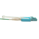 Tripp-Lite N844-01M-8LC-PT | MTP/MPO Fan-out Cable with Push/Pull Tab Connectors, MTP/MPO to 8xLC, 40GbE, 40GBASE-SR4,OM3 Plenum-rated - Aqua, 1M (3.28 ft.)