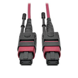 Tripp-Lite N845-01M-12-MG | 100G MTP/MPO Multimode OM4 Plenum-Rated Fiber Optic Cable (F/F), 12 Fiber, 40/100GBASE-SR4, Push/Pull Tabs, Magenta, 1 m