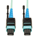 Tripp-Lite N846-01M-24-P | 100G MTP/MPO Multimode OM3 Plenum-Rated Fiber Optic Cable (CXP), 24 Fiber, 100GBASE-SR10, Push/Pull Tabs, Aqua, 1 m