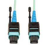 Tripp-Lite N846-02M-24-P | 100G MTP/MPO Multimode OM3 Plenum-Rated Fiber Optic Cable (CXP), 24 Fiber, 100GBASE-SR10, Push/Pull Tabs, Aqua, 2 m