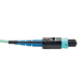 Tripp-Lite N846-02M-24-P | 100G MTP/MPO Multimode OM3 Plenum-Rated Fiber Optic Cable (CXP), 24 Fiber, 100GBASE-SR10, Push/Pull Tabs, Aqua, 2 m