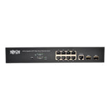 Tripp-Lite NGS8C2 | 8 10/100/1000Mbps Port Gigabit L2 Web-Smart Managed Switch, 2 Dedicated Gigabit SFP Slots, 20 Gbps, Web Interface
