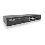 Tripp-Lite NGS8C2POE | 8 10/100/1000Mbps Port Gigabit L2 Web-Smart Managed PoE+ Switch, 140W, 2 Dedicated Gigabit SFP Slots, 20 Gbps, Web Interface