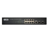 Tripp-Lite NGS8C2POE | 8 10/100/1000Mbps Port Gigabit L2 Web-Smart Managed PoE+ Switch, 140W, 2 Dedicated Gigabit SFP Slots, 20 Gbps, Web Interface