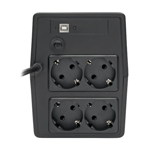 Tripp-Lite OMNIVSX1000D | 1kVA 600W Line-Interactive UPS with 4 Schuko CEE 7/7 Outlets - AVR, 230V, 1.5 m Cord, LCD, USB, Tower