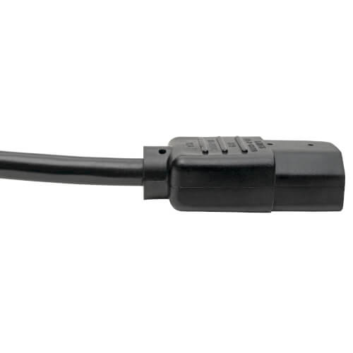 Tripp-Lite P004-001 | PDU Power Cord, C13 to C14 - 10A, 250V, 18 AWG, 1 ft. (0.31 m), Black