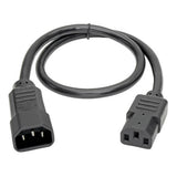 Tripp-Lite P004-002 | PDU Power Cord, C13 to C14 - 10A, 250V, 18 AWG, 2 ft. (0.61 m), Black
