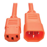 Tripp-Lite P004-002-AOR | PDU Power Cord, C13 to C14 - 10A, 250V, 18 AWG, 2 ft. (0.61 m), Orange