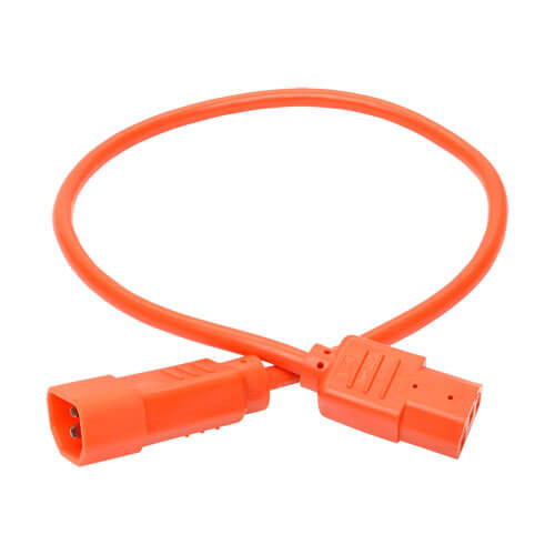Tripp-Lite P004-002-AOR | PDU Power Cord, C13 to C14 - 10A, 250V, 18 AWG, 2 ft. (0.61 m), Orange