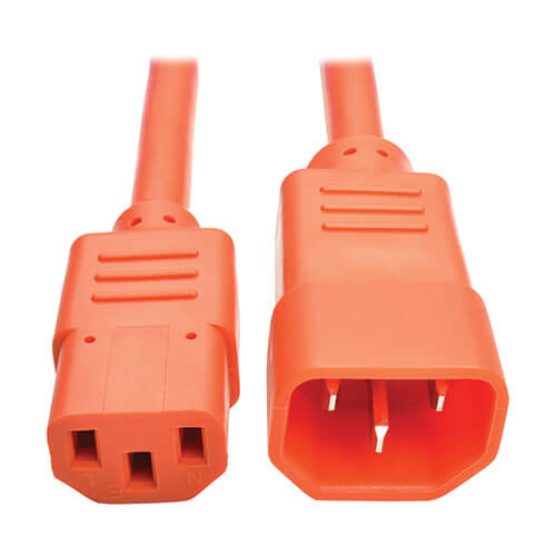 Tripp-Lite P004-003-AOR | PDU Power Cord, C13 to C14 - 10A, 250V, 18 AWG, 3 ft. (0.91 m), Orange