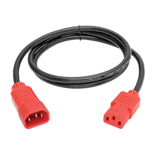 Tripp-Lite P004-004-RD | PDU Power Cord, C13 to C14 - 10A, 250V, 18 AWG, 4 ft. (1.22 m), Red