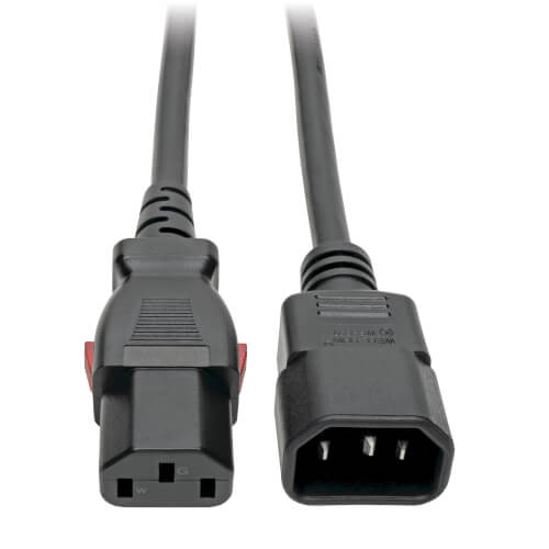Tripp-Lite P004-L01 | Power Extension Cord, Locking C13 to C14 PDU Style - 10A, 250V, 18 AWG, 1 ft. (0.31 m)