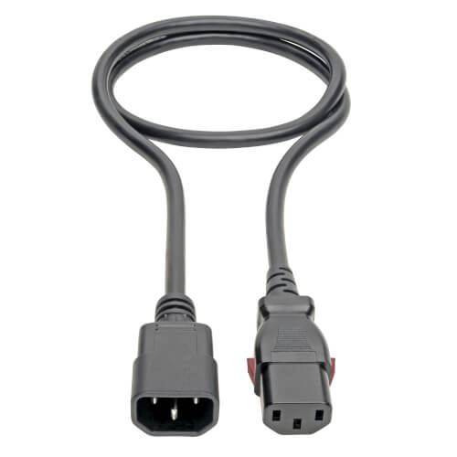 Tripp-Lite P004-L03 | Power Extension Cord, Locking C13 to C14 PDU Style - 10A, 250V, 18 AWG, 3 ft. (0.91 m)