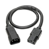 Tripp-Lite P005-002 | Heavy-Duty PDU Power Cord, C13 to C14 - 15A, 250V, 14 AWG, 2 ft. (0.61 m), Black
