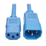 Tripp-Lite P005-002-ABL | Heavy-Duty PDU Power Cord, C13 to C14 - 15A, 250V, 14 AWG, 2 ft. (0.61 m), Blue