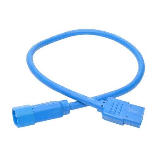 Tripp-Lite P005-002-ABL | Heavy-Duty PDU Power Cord, C13 to C14 - 15A, 250V, 14 AWG, 2 ft. (0.61 m), Blue
