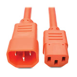 Tripp-Lite P005-002-AOR | Heavy-Duty PDU Power Cord, C13 to C14 - 15A, 250V, 14 AWG, 2 ft. (0.61 m), Orange
