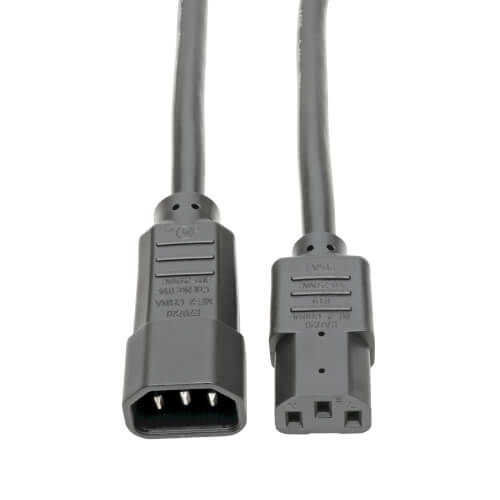 Tripp-Lite P005-006 | Heavy-Duty PDU Power Cord, C13 to C14 - 15A, 250V, 14 AWG, 6 ft. (1.83 m), Black