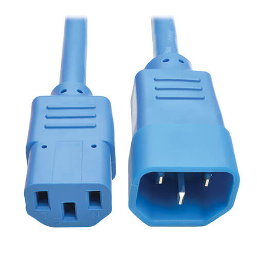 Tripp-Lite P005-006-ABL | Heavy-Duty PDU Power Cord, C13 to C14 - 15A, 250V, 14 AWG, 6 ft. (1.83 m), Blue