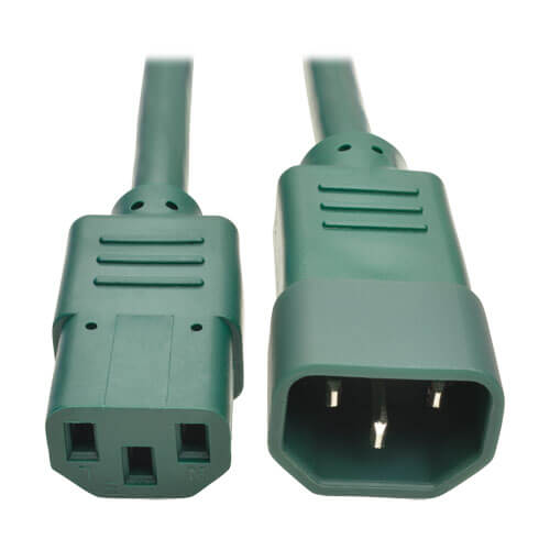 Tripp-Lite P005-006-AGN | Heavy-Duty PDU Power Cord, C13 to C14 - 15A, 250V, 14 AWG, 6 ft. (1.83 m), Green
