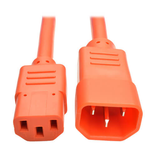 Tripp-Lite P005-006-AOR | Heavy-Duty PDU Power Cord, C13 to C14 - 15A, 250V, 14 AWG, 6 ft. (1.83 m), Orange