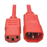 Tripp-Lite P005-006-ARD | Heavy-Duty PDU Power Cord, C13 to C14 - 15A, 250V, 14 AWG, 6 ft. (1.83 m), Red