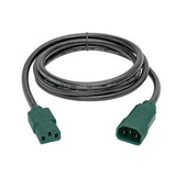 Tripp-Lite P005-006-GN | Heavy-Duty PDU Power Cable, C13 to C14 - 15A, 250V, 14 AWG, Green, 6 ft. (1.83 m)