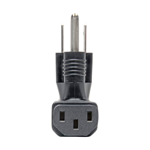 Tripp-Lite P006-000-DA | Computer Power Cord Adapter, NEMA 5-15P to Down Angle C13 - 10A, 125V, Black