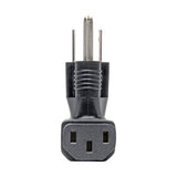 Tripp-Lite P006-000-DA | Computer Power Cord Adapter, NEMA 5-15P to Down Angle C13 - 10A, 125V, Black