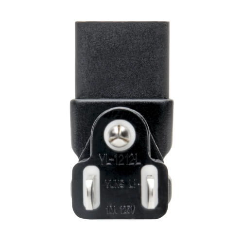 Tripp-Lite P006-000-DA | Computer Power Cord Adapter, NEMA 5-15P to Down Angle C13 - 10A, 125V, Black