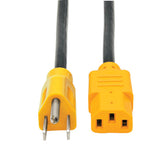 Tripp-Lite P006-004-YW | Desktop Computer AC Power Cable, NEMA 5-15P to C13 - 10A, 125V, 18 AWG, 4 ft. (1.22 m), Yellow Plugs