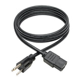 Tripp-Lite P006-006 | Desktop Computer AC Power Cable, NEMA 5-15P to C13 - 10A, 125V, 18 AWG, 6 ft. (1.83 m), Black