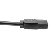 Tripp-Lite P006-006-515MF | Piggyback Extension Cord, NEMA 5-15P to 2x C13 - 13A, 125V, 16 AWG, 6 ft. (1.83 m), Black