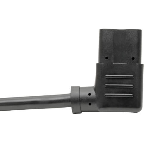 Tripp-Lite P006-014-13RA | Computer Power Cord, NEMA 5-15P to Right-Angle C13 - 10A, 125V, 18 AWG, 14 ft. (4.27 m), Black