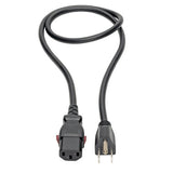 Tripp-Lite P006-L03 | Computer Power Cord, NEMA 5-15P to Locking C13 - 10A, 125V, 18 AWG, 3 ft. (0.91 m)