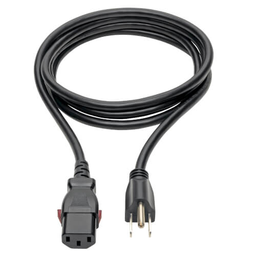 Tripp-Lite P006-L06 | Computer Power Cord, NEMA 5-15P to Locking C13 - 10A, 125V, 18 AWG, 6 ft. (1.83 m)