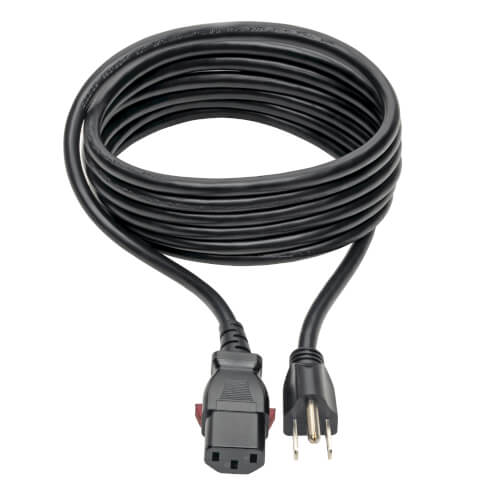 Tripp-Lite P006-L10 | Computer Power Cord, NEMA 5-15P to Locking C13 - 10A, 125V, 18 AWG, 10 ft. (3.05 m)