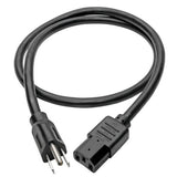 Tripp-Lite P007-003 | Computer Power Cord, NEMA 5-15P to C13 - Heavy-Duty, 15A, 125V, 14 AWG, 3 ft. (0.91 m), Black