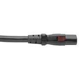 Tripp-Lite P007-L03 | Computer Power Cord, NEMA 5-15P to Locking C13 - Heavy-Duty, 15A, 125V, 14 AWG, 3 ft. (0.91 m), Black